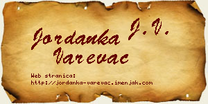 Jordanka Varevac vizit kartica
